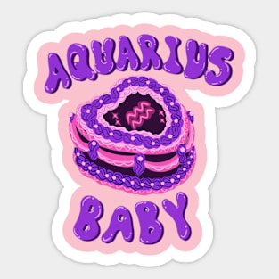 Aquarius baby cake Sticker